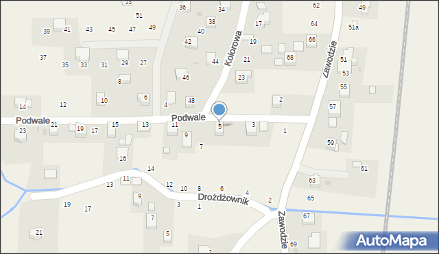 Radziszów, Podwale, 5, mapa Radziszów