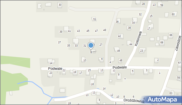 Radziszów, Podwale, 8, mapa Radziszów