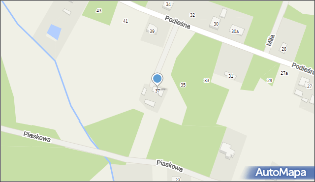 Radziwiłłów, Podleśna, 37, mapa Radziwiłłów