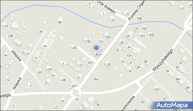 Radzymin, Polskiej Organizacji Wojskowej, 25, mapa Radzymin