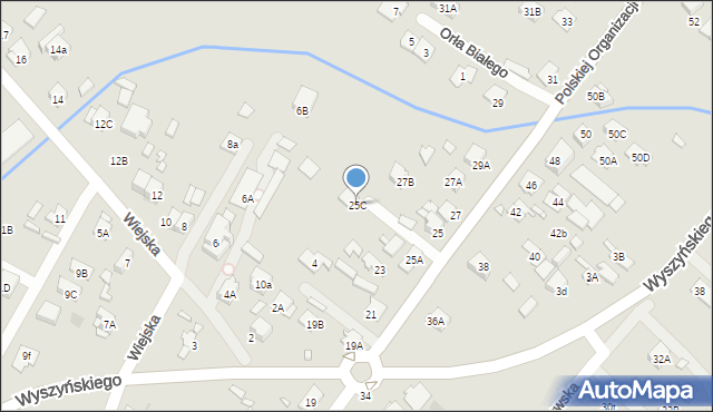 Radzymin, Polskiej Organizacji Wojskowej, 25C, mapa Radzymin