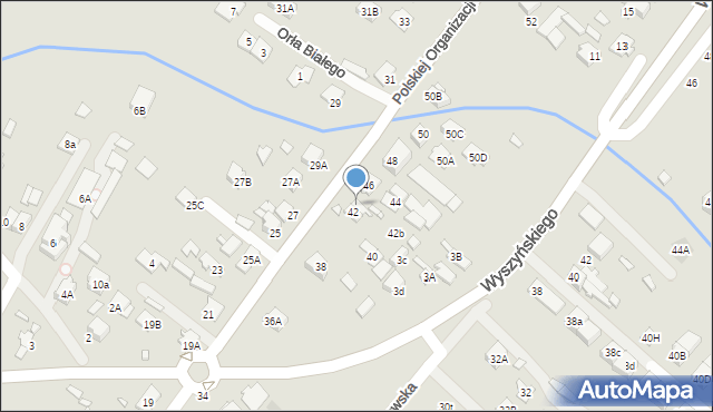 Radzymin, Polskiej Organizacji Wojskowej, 42A, mapa Radzymin