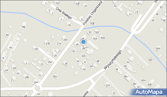 Radzymin, Polskiej Organizacji Wojskowej, 44, mapa Radzymin