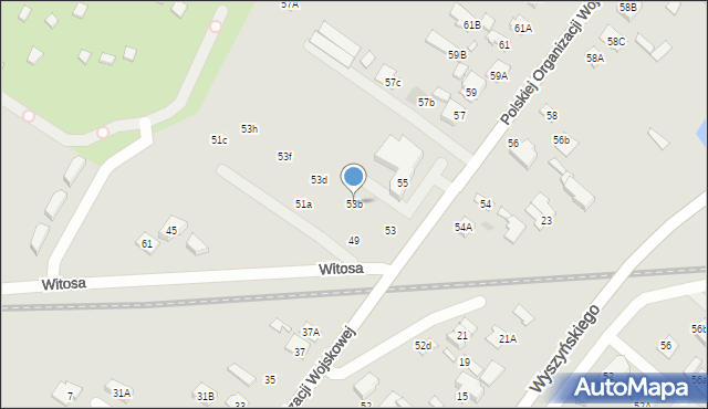 Radzymin, Polskiej Organizacji Wojskowej, 53b, mapa Radzymin