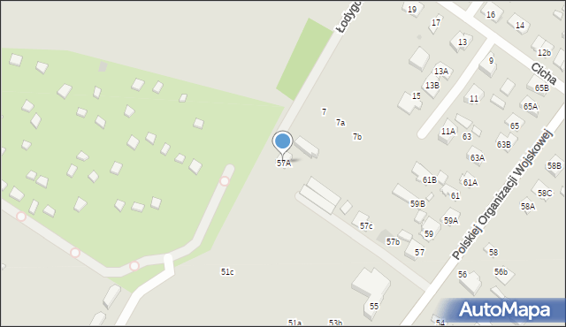 Radzymin, Polskiej Organizacji Wojskowej, 57A, mapa Radzymin