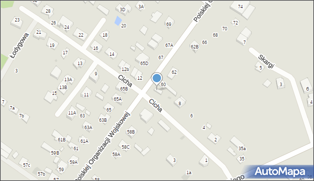 Radzymin, Polskiej Organizacji Wojskowej, 60A, mapa Radzymin