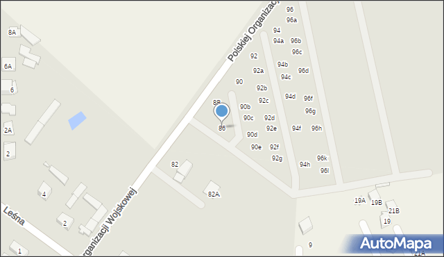 Radzymin, Polskiej Organizacji Wojskowej, 86, mapa Radzymin