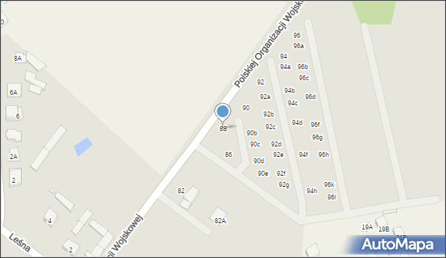 Radzymin, Polskiej Organizacji Wojskowej, 88, mapa Radzymin