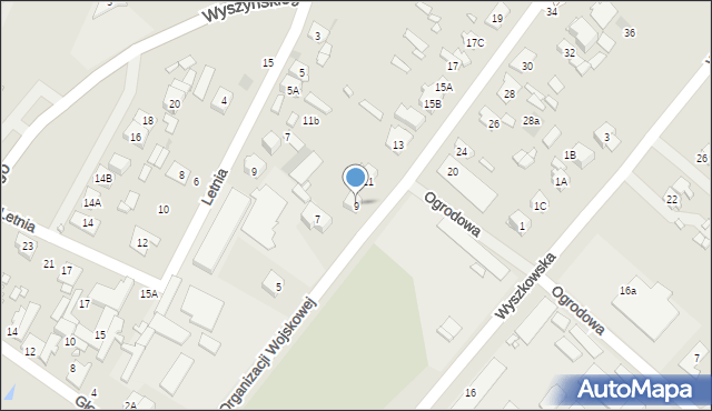 Radzymin, Polskiej Organizacji Wojskowej, 9, mapa Radzymin