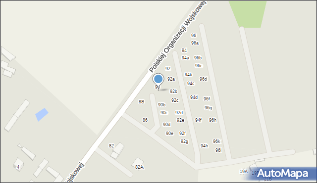 Radzymin, Polskiej Organizacji Wojskowej, 90a, mapa Radzymin