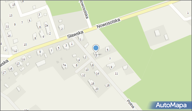 Radzyń, Polna, 3, mapa Radzyń