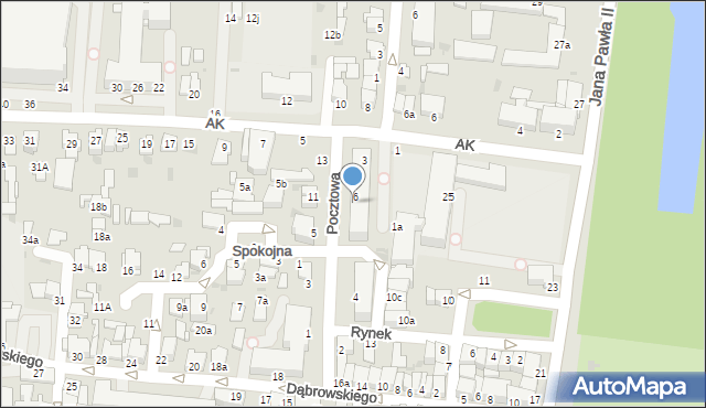 Radzyń Podlaski, Pocztowa, 8, mapa Radzyń Podlaski