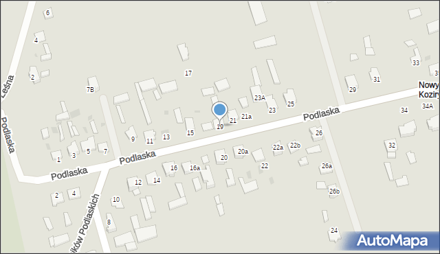 Radzyń Podlaski, Podlaska, 19, mapa Radzyń Podlaski