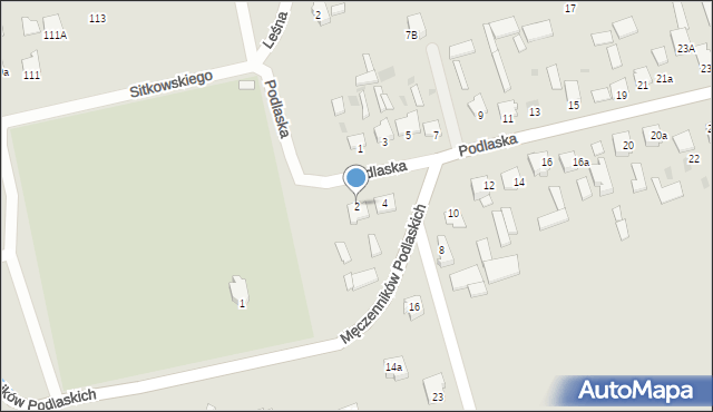 Radzyń Podlaski, Podlaska, 2, mapa Radzyń Podlaski