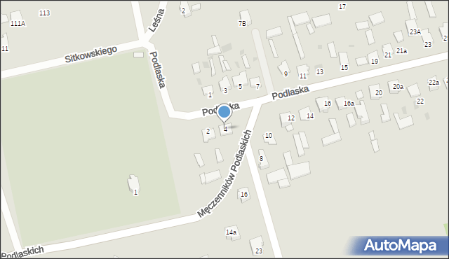 Radzyń Podlaski, Podlaska, 4, mapa Radzyń Podlaski