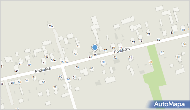 Radzyń Podlaski, Podlaska, 65, mapa Radzyń Podlaski