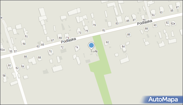 Radzyń Podlaski, Podlaska, 78/80, mapa Radzyń Podlaski