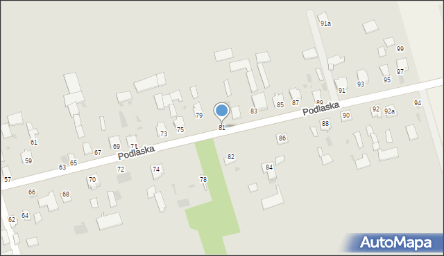 Radzyń Podlaski, Podlaska, 81, mapa Radzyń Podlaski
