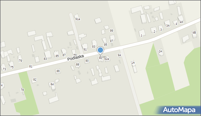 Radzyń Podlaski, Podlaska, 92, mapa Radzyń Podlaski