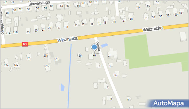 Radzyń Podlaski, Polna, 2a, mapa Radzyń Podlaski