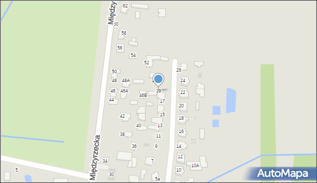 Radzyń Podlaski, Powstańców Styczniowych, 19, mapa Radzyń Podlaski