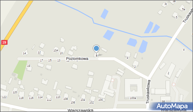 Radzyń Podlaski, Poziomkowa, 6, mapa Radzyń Podlaski