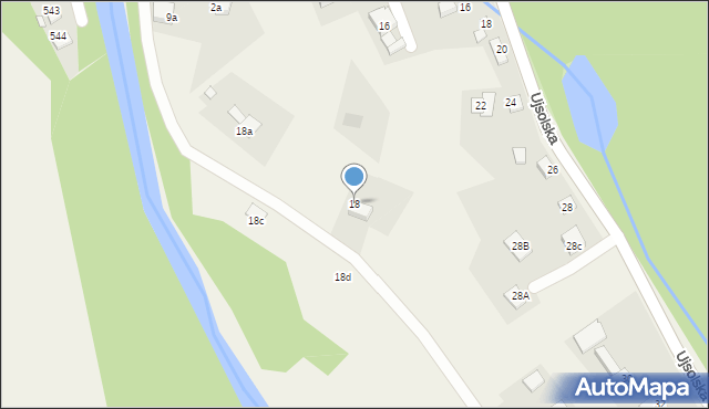 Rajcza, Polna, 18, mapa Rajcza