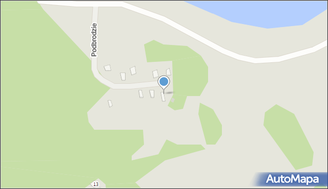 Rajgród, Podbrodzie, 12, mapa Rajgród