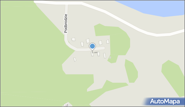 Rajgród, Podbrodzie, 8, mapa Rajgród