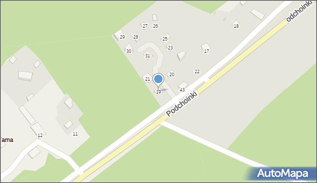 Rajgród, Podchoinki, 19, mapa Rajgród
