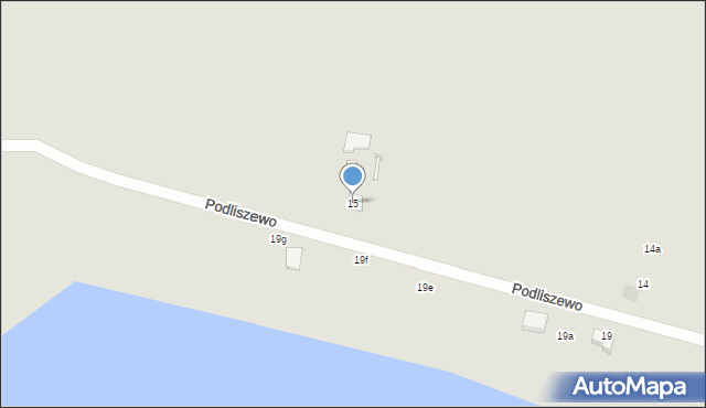 Rajgród, Podliszewo, 15, mapa Rajgród