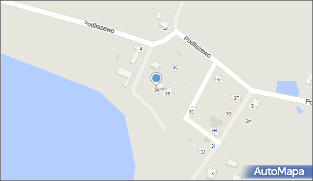 Rajgród, Podliszewo, 3A, mapa Rajgród