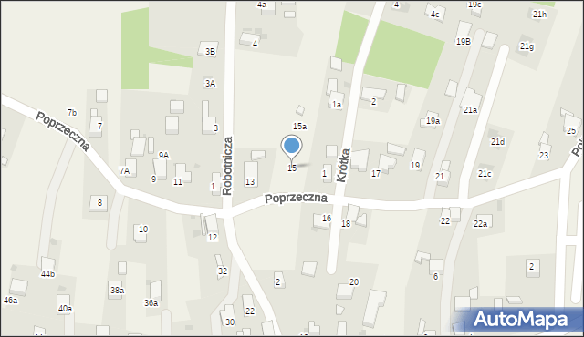 Raszczyce, Poprzeczna, 15, mapa Raszczyce