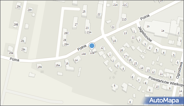Raszków, Polna, 12a, mapa Raszków