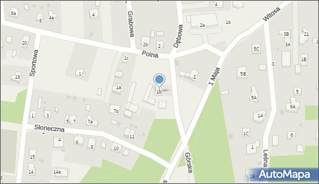 Raszówka, Polna, 1b, mapa Raszówka