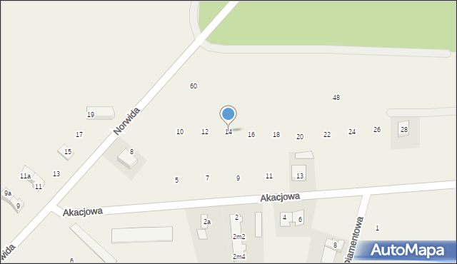 Rasztów, Popiełuszki Jerzego, bł. ks., 14, mapa Rasztów