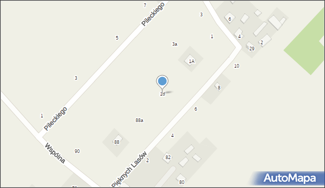Rasztów, Popiełuszki Jerzego, bł. ks., 1d, mapa Rasztów