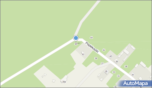 Rasztów, Popiełuszki Jerzego, bł. ks., 43, mapa Rasztów