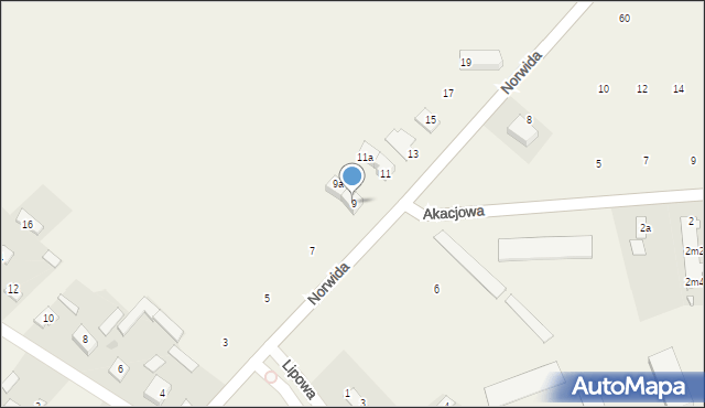 Rasztów, Popiełuszki Jerzego, bł. ks., 9, mapa Rasztów