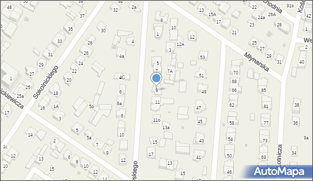 Raszyn, Poniatowskiego, 9, mapa Raszyn