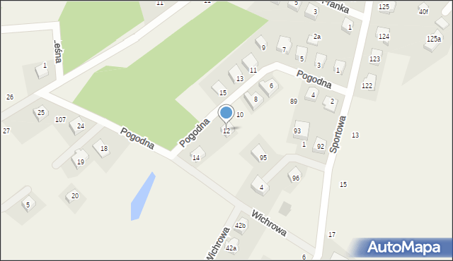 Rąty, Pogodna, 12, mapa Rąty