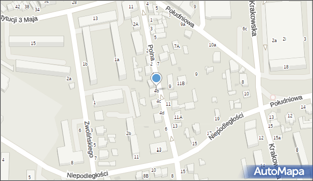 Rawa Mazowiecka, Polna, 4b, mapa Rawa Mazowiecka