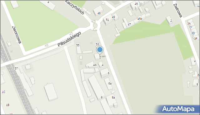 Rawicz, Podmiejska, 2, mapa Rawicz