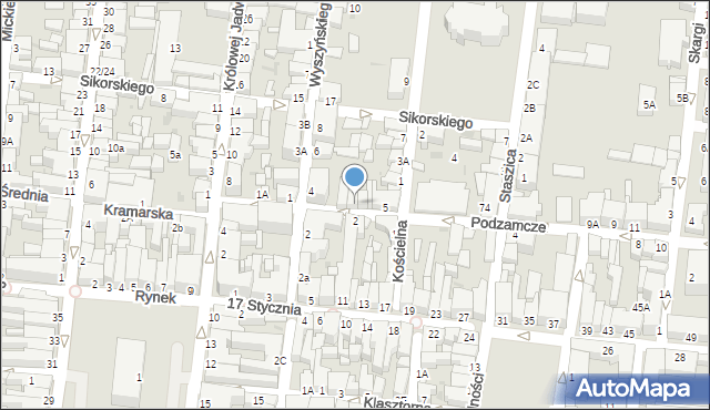 Rawicz, Podzamcze, 3, mapa Rawicz