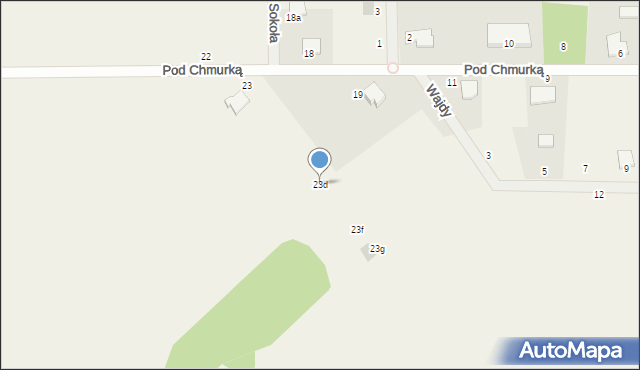 Rębiechowo, Pod Chmurką, 23d, mapa Rębiechowo