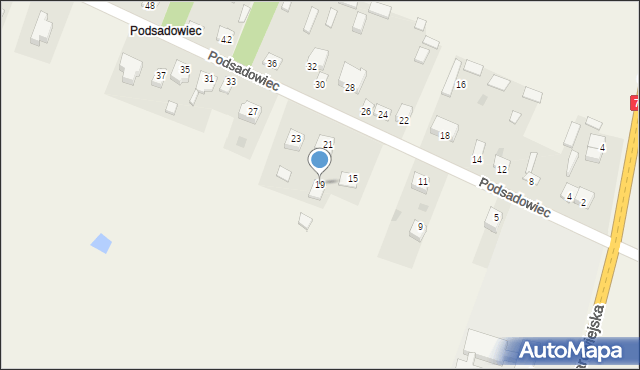 Rębków, Podsadowiec, 19, mapa Rębków