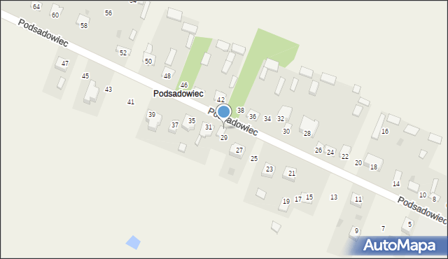 Rębków, Podsadowiec, 33, mapa Rębków
