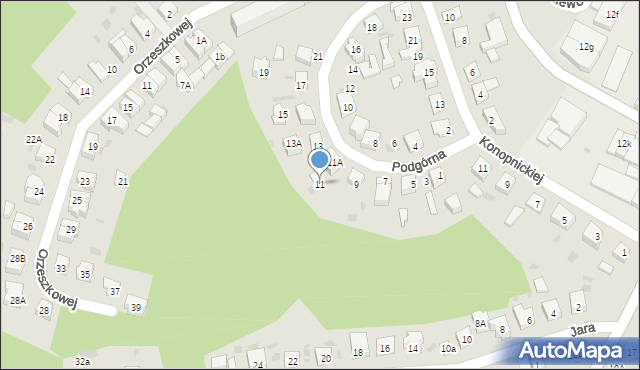 Reda, Podgórna, 11, mapa Reda