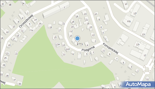 Reda, Podgórna, 8, mapa Reda