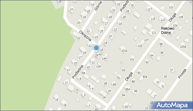 Reda, Podleśna, 14, mapa Reda